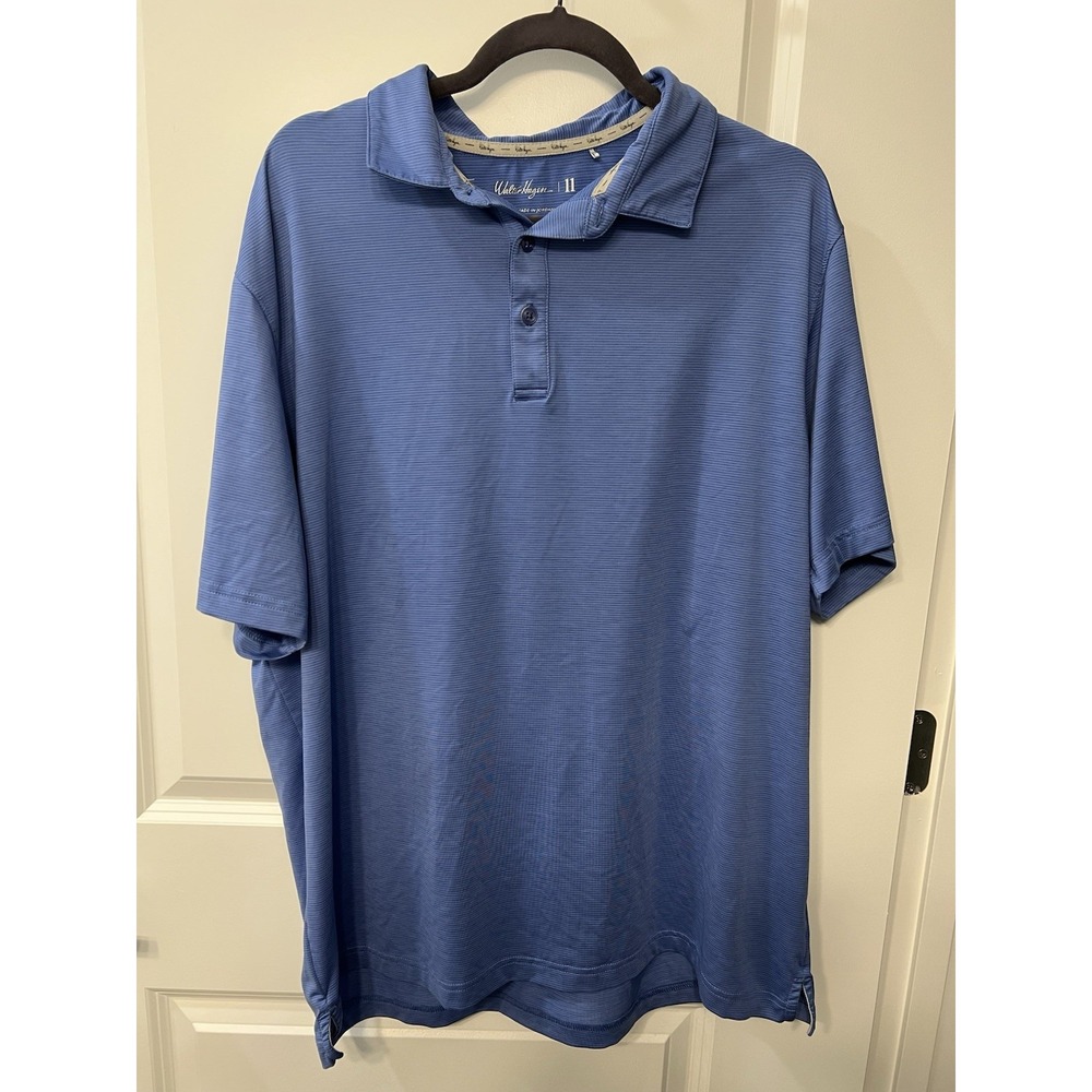 Walter‎ Hagen Print Golf Polo - Blue Striped - Men's XL
